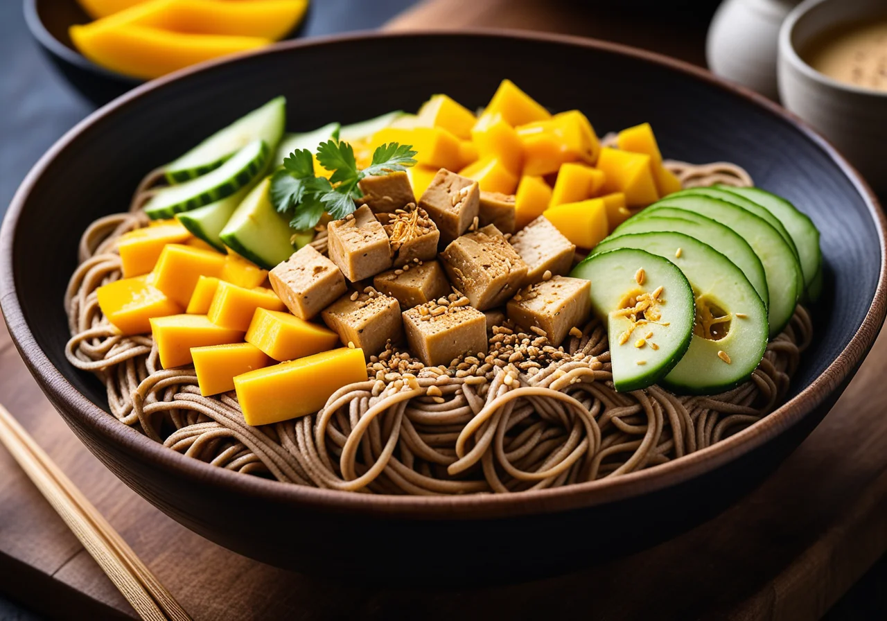 Paneer with Sesame and Mango
