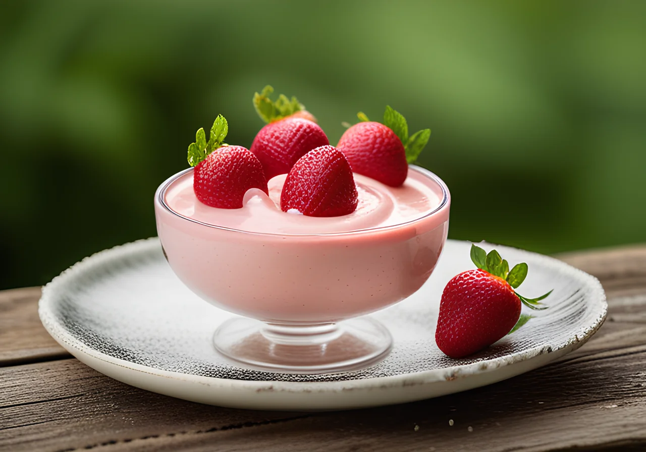 Strawberry Mousse with Agar-Agar