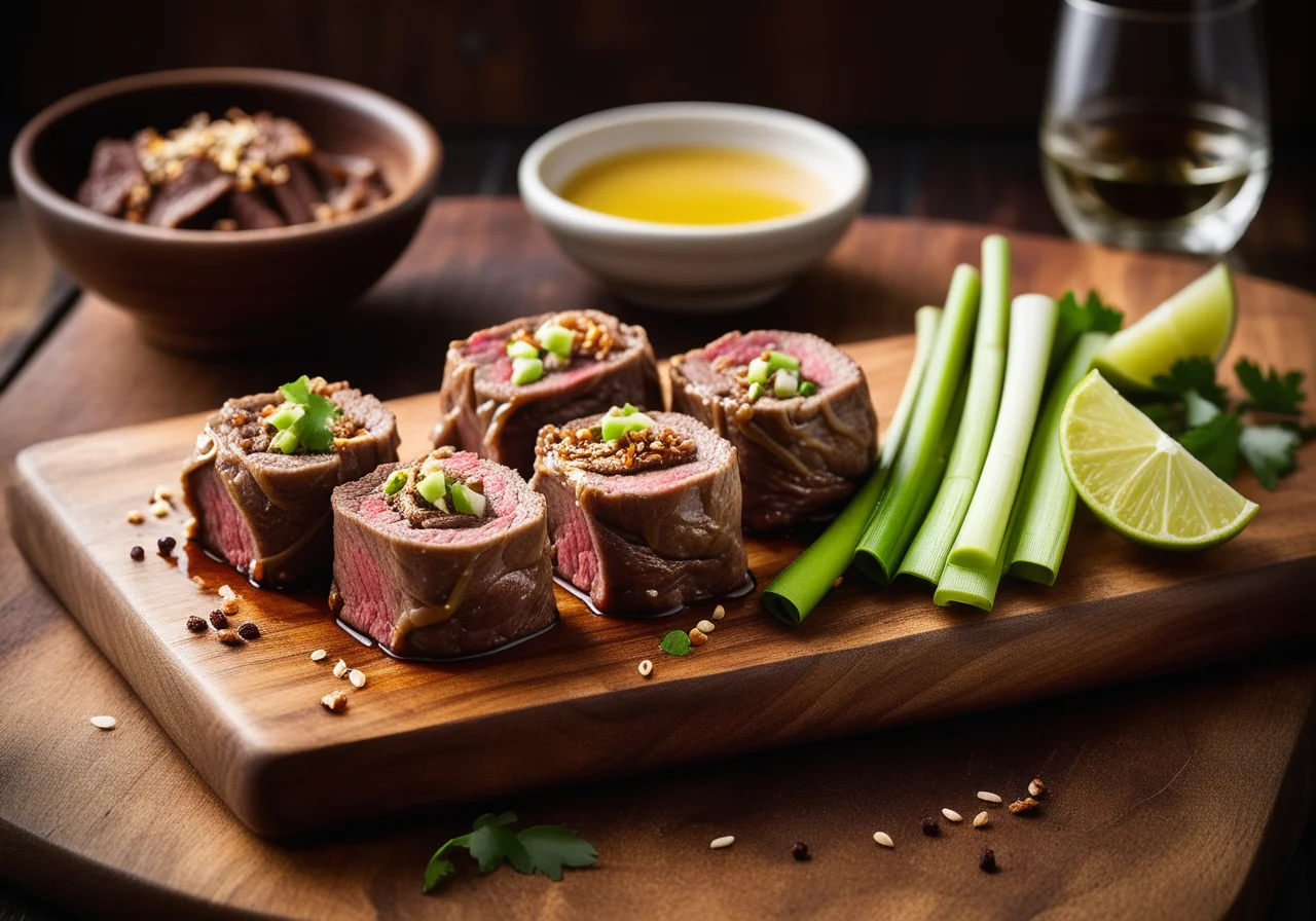 Lemongrass Beef Rolls