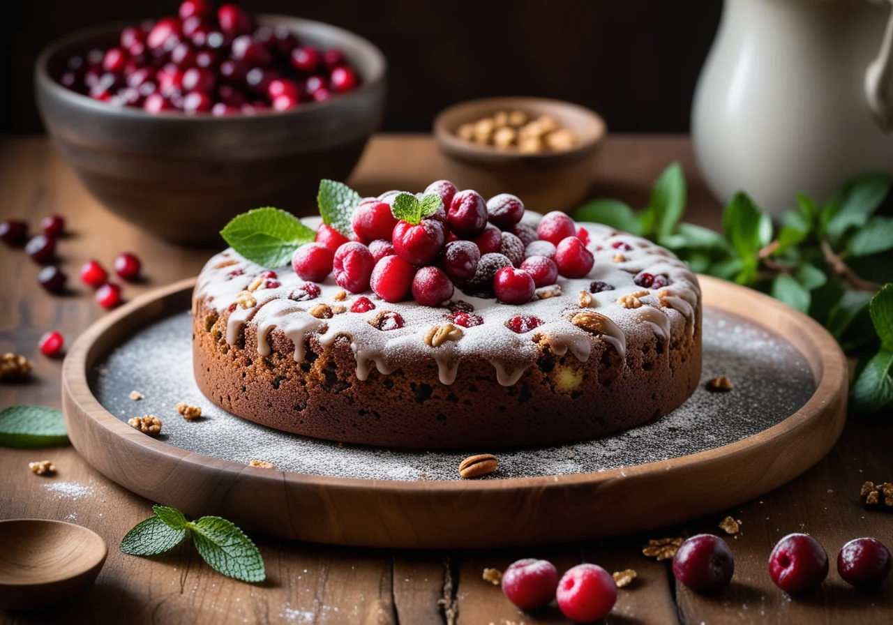 Fruit Cake with Cranberries