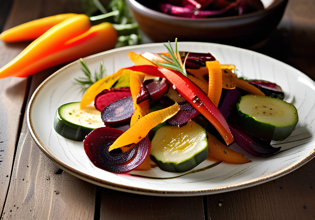 Mediterranean Oven Roasted Vegetable Salad