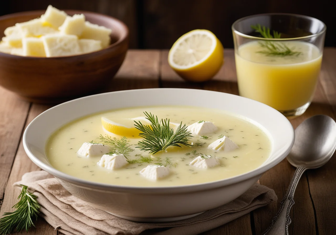 Greek-Style Lemon Soup with Chicken