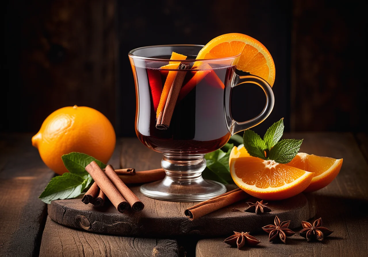 Mulled Wine with Orange and Clove