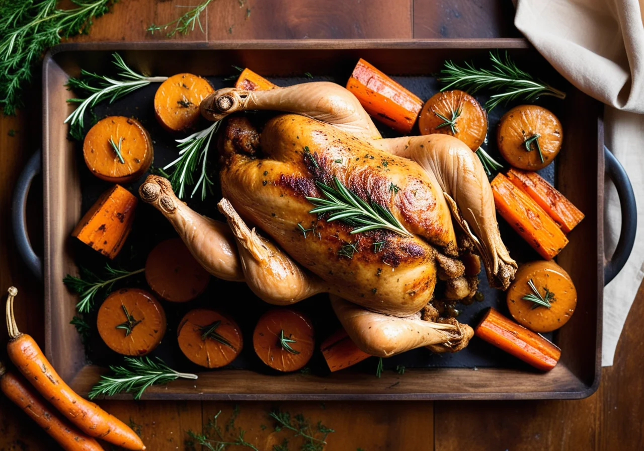 Refined Herb‑Stuffed Chicken with Mixed Vegetables