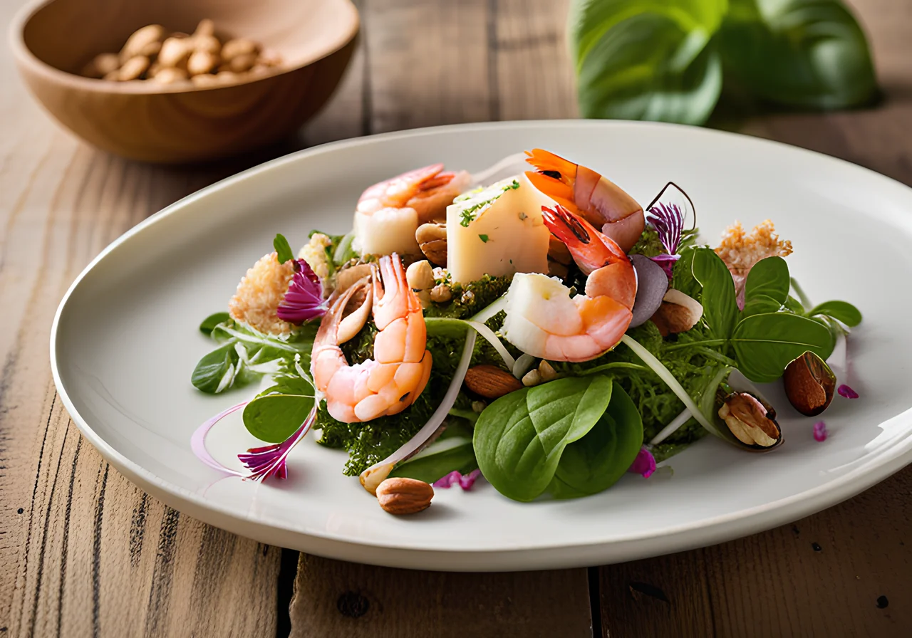 Field Salad with Shrimp