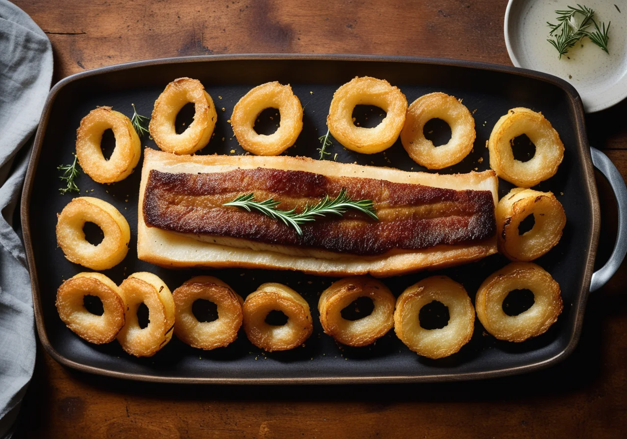 Pan‑fried Fish Fillet with Potatoes and Onions