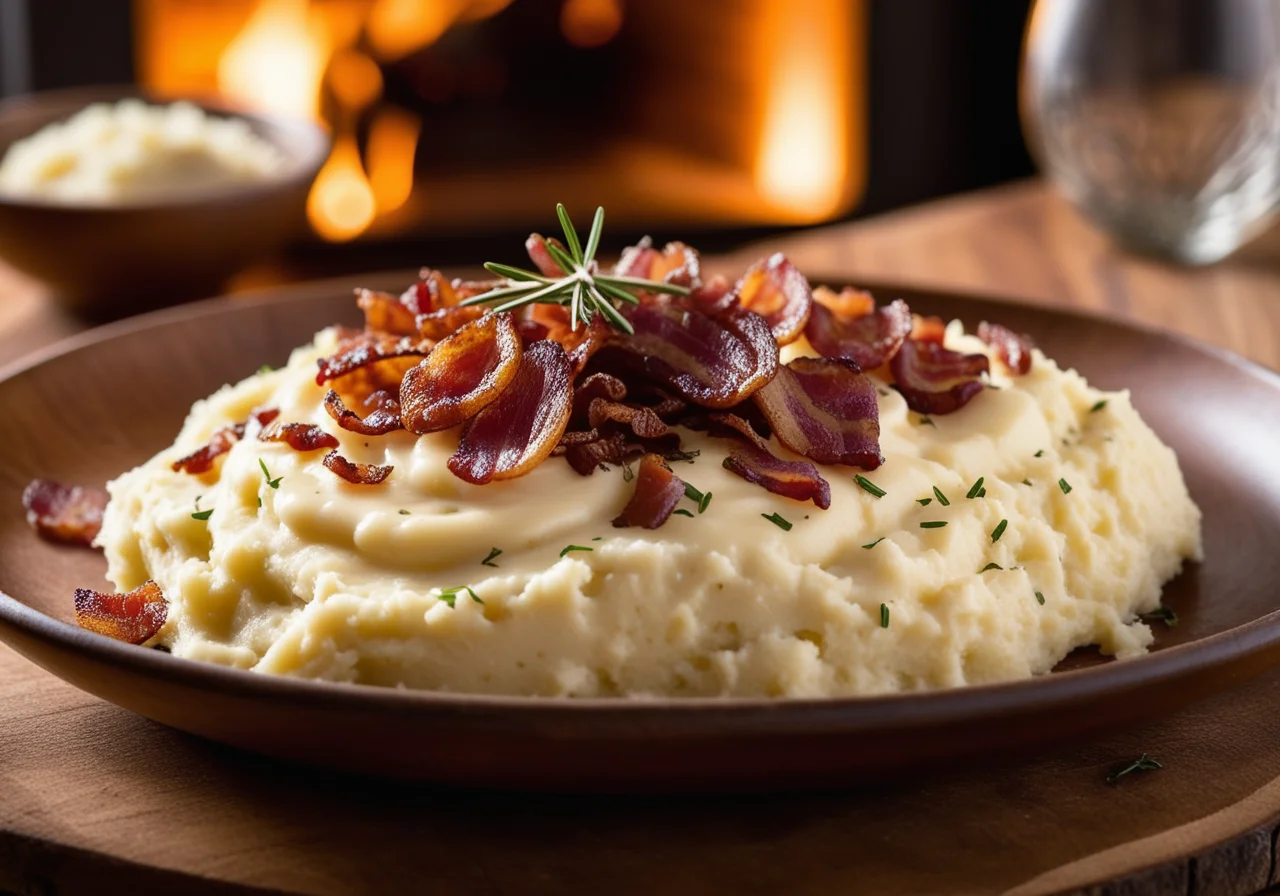 Sturdy Potato Mash with Bacon and Onions
