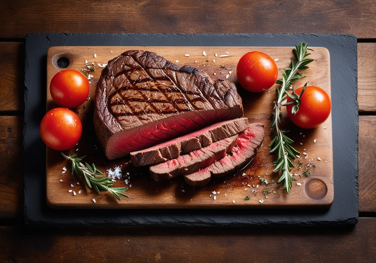 Grilled Steak with Tomato