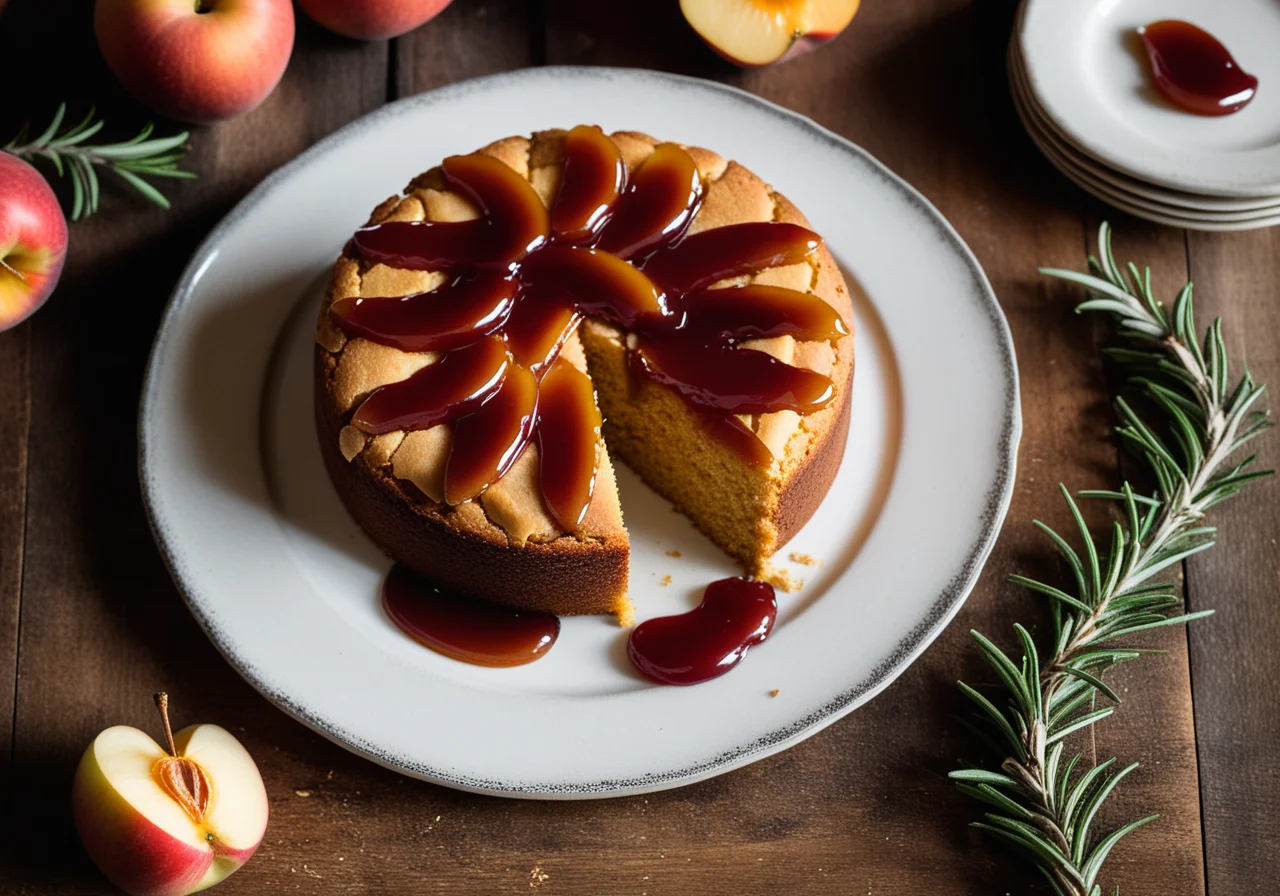Apple Rosemary Cake