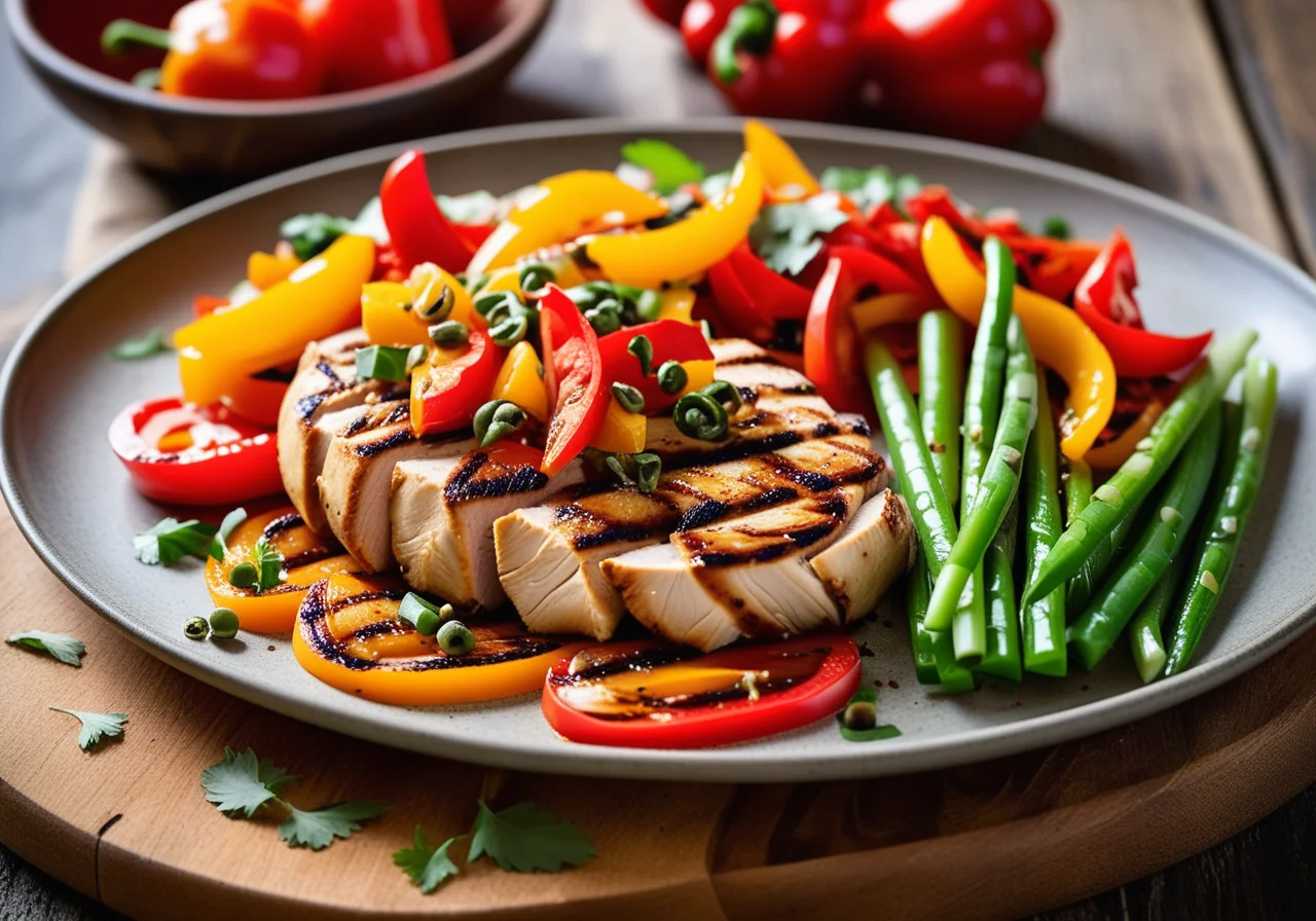 Sliced Chicken with Paprika Sauce