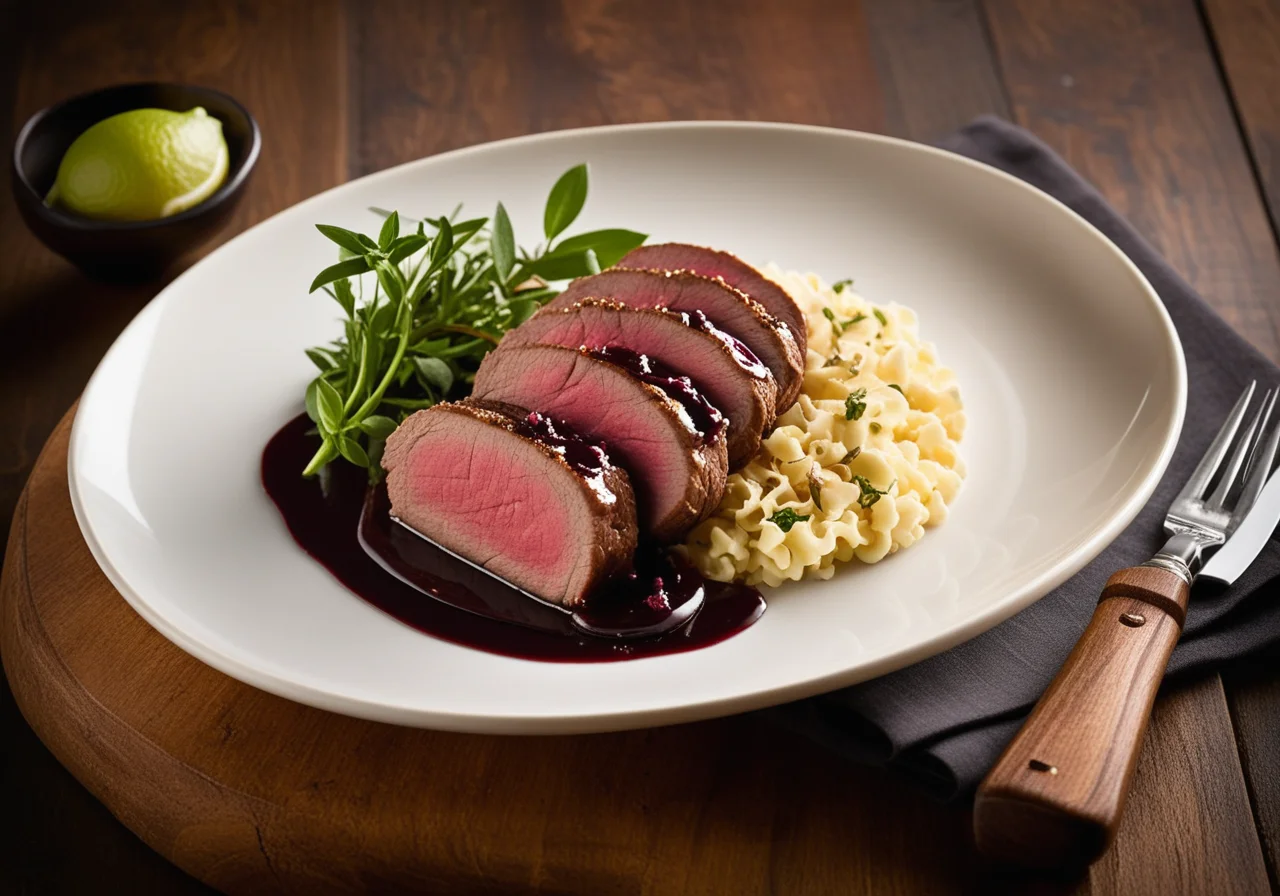 Veal Fillet in Port Wine Sauce