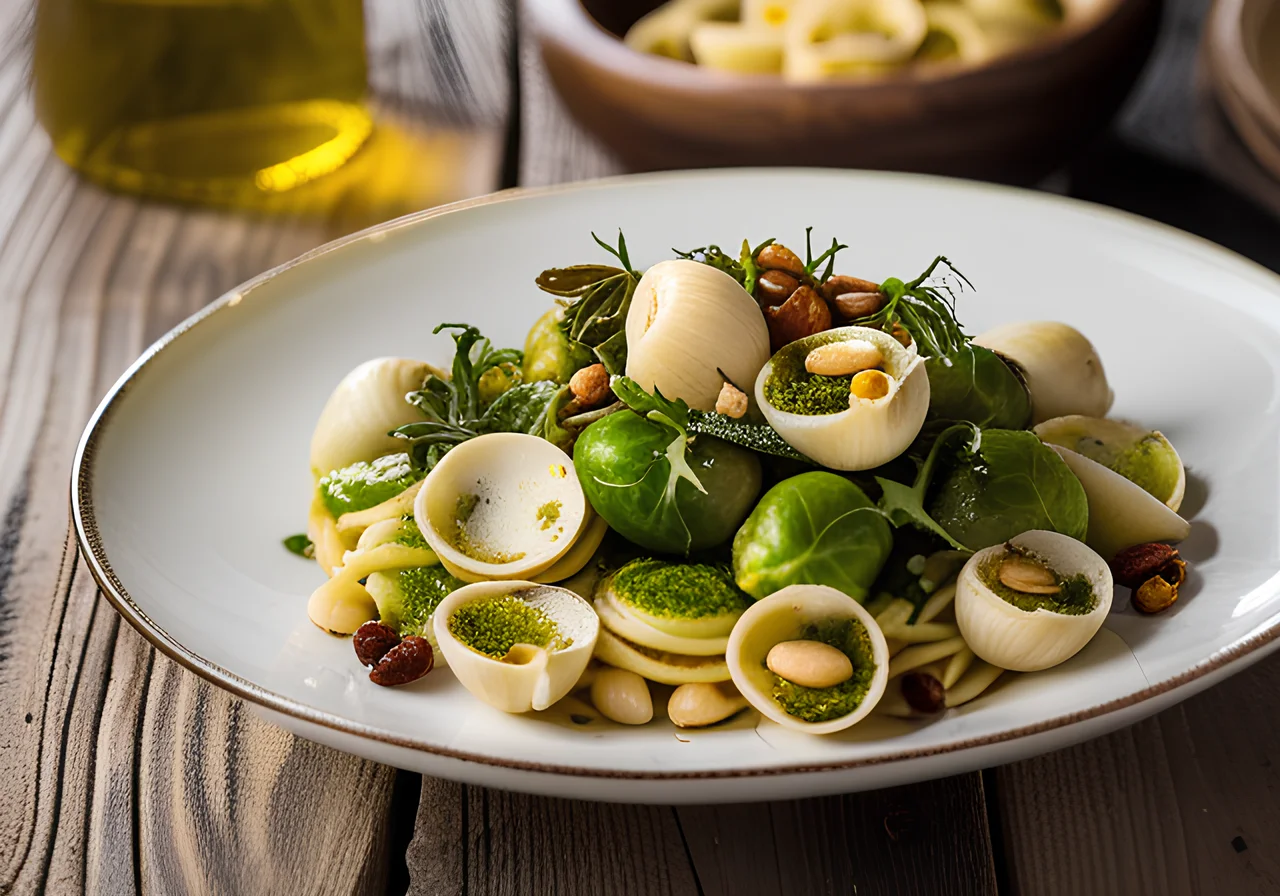 Pasta with Cima di Rapa (Brussels Sprouts)