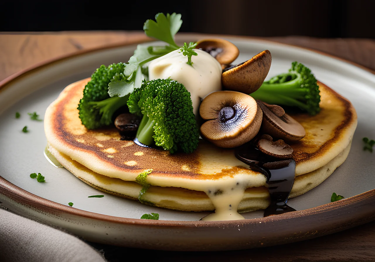 Herb Pancakes with Baked Vegetable Filling