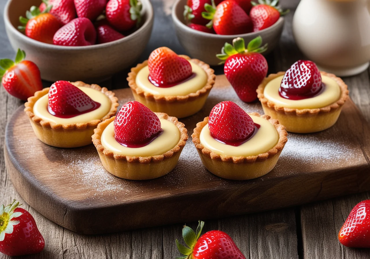 Strawberry Pudding Tarts