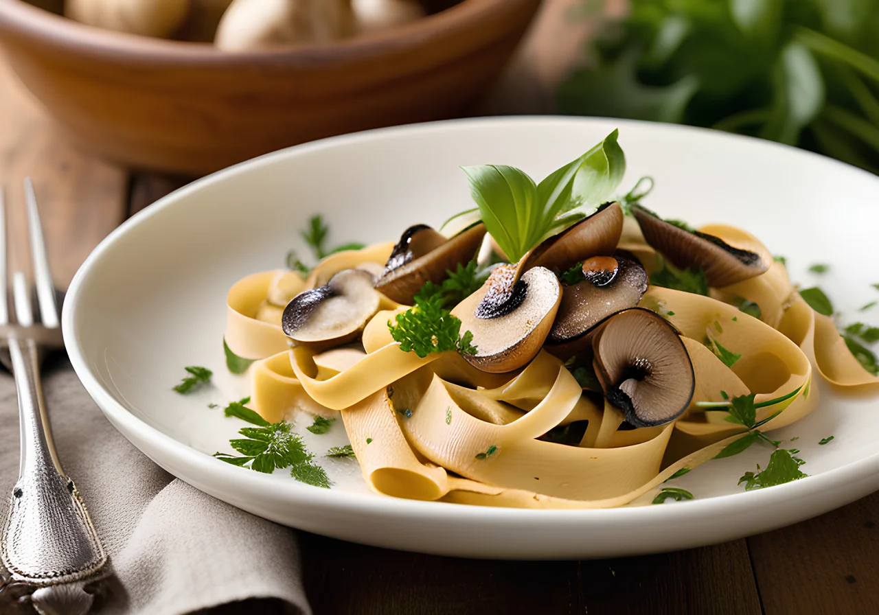 Tagliatelle with Porcini Mushrooms