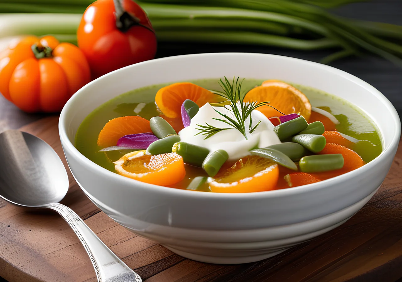 Colorful Vegetable Soup Vegetarian