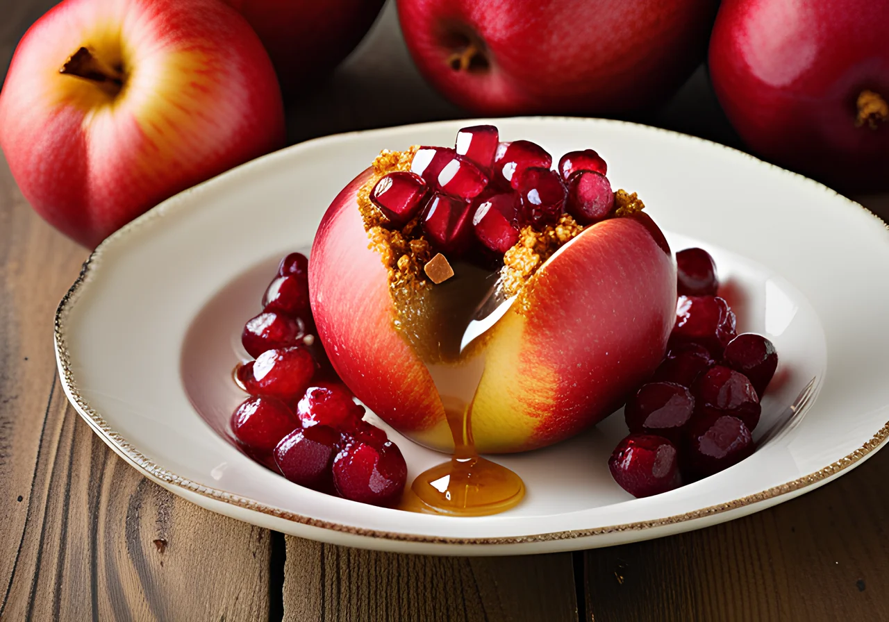 Stuffed Apples with Cranberries and Pomegranate