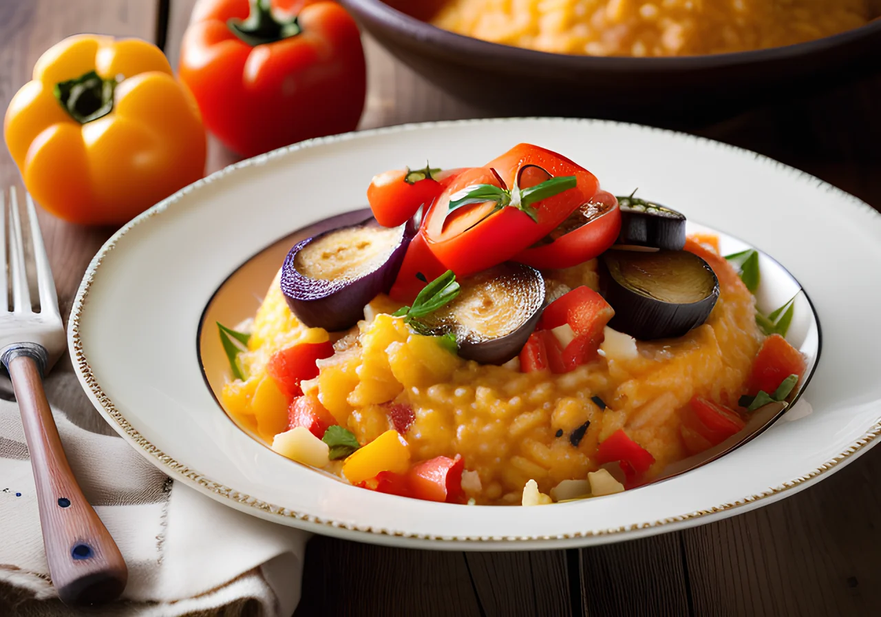 Risotto with Ratatouille Vegetables