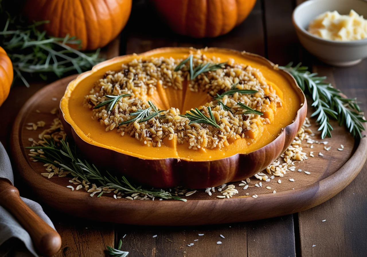 Pumpkin with Pearl Barley and Cheese