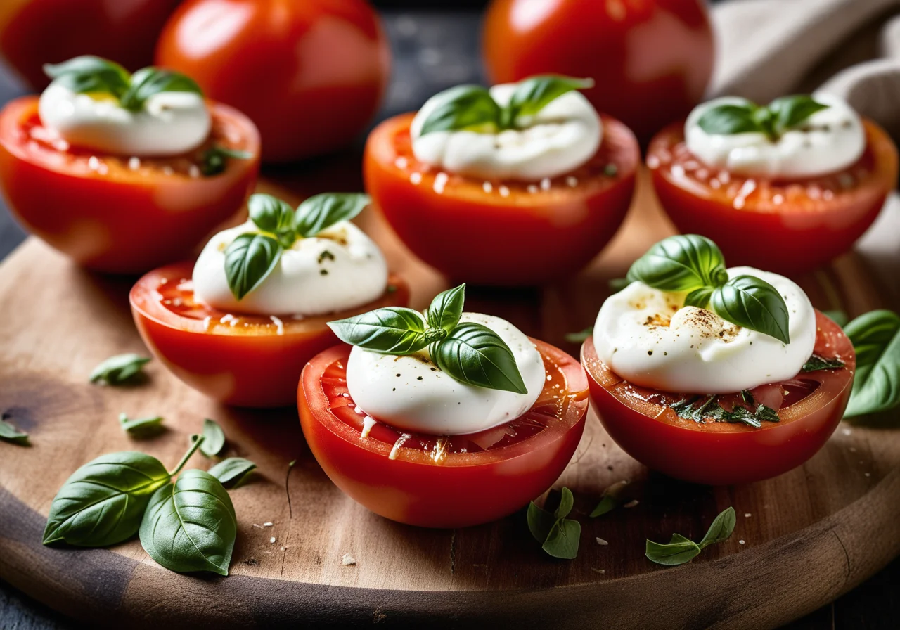 Cocktail Tomatoes with Mozzarella Filling