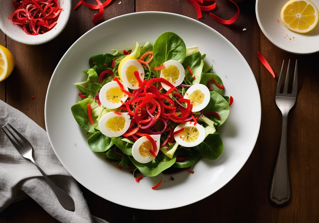 Green Salad with Lemon Garlic Vinaigrette