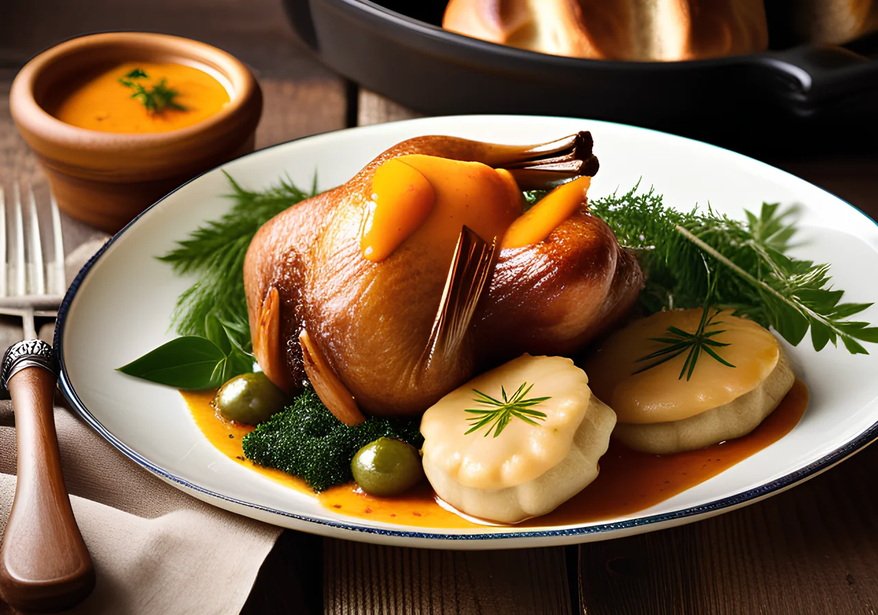 Roast Goose with Bread Dumplings