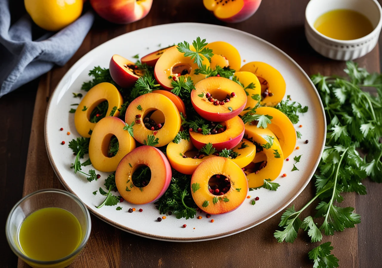 Paprika-Pfirsich Salad