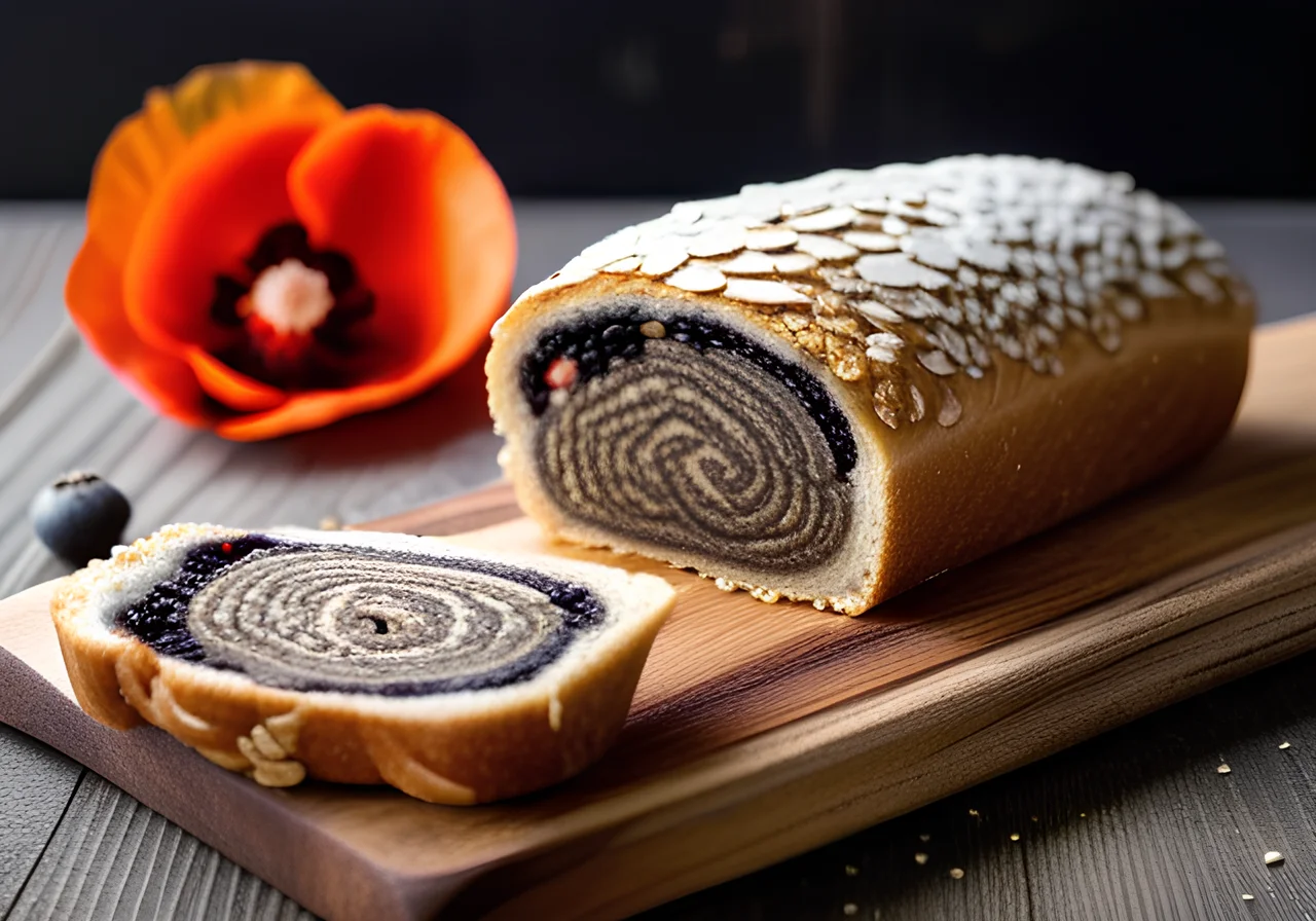 Oat Roll with Poppy Seed Filling
