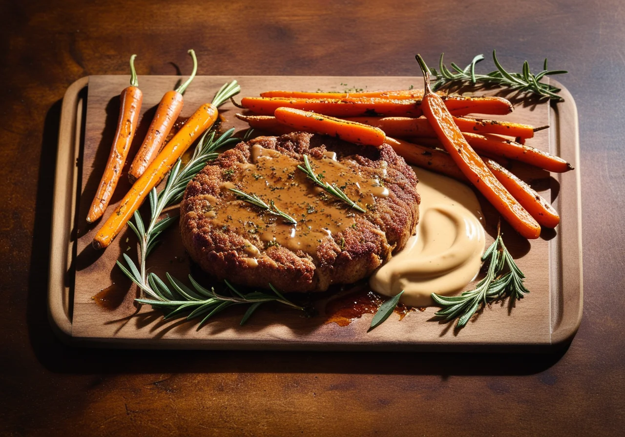 Veal Cutlet Roast with Honey Mustard Crust
