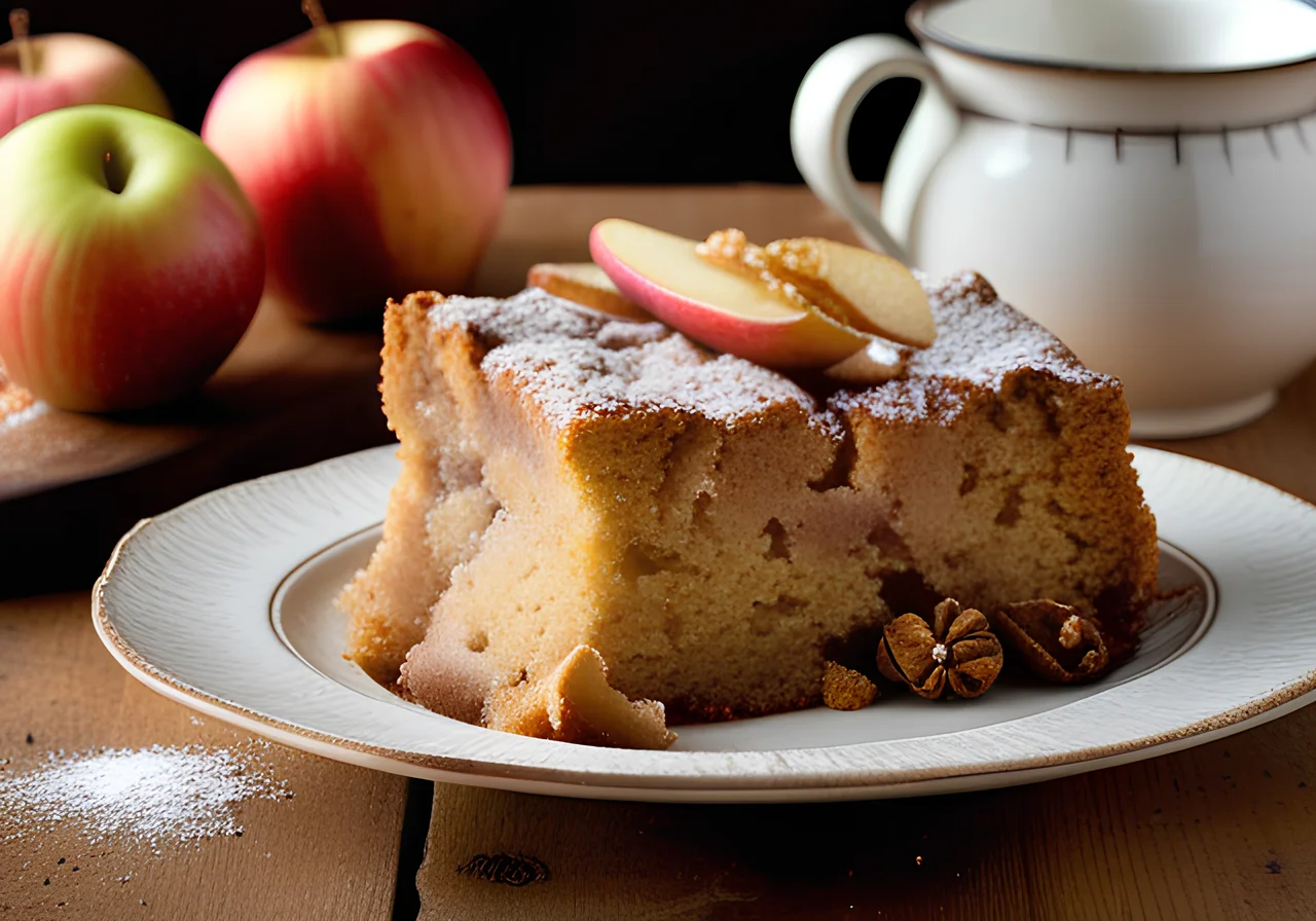 Submerged Spelt Apple Cake