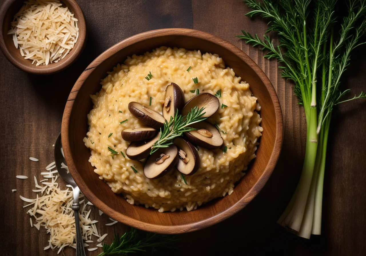 Risotto with Mushrooms and Leek