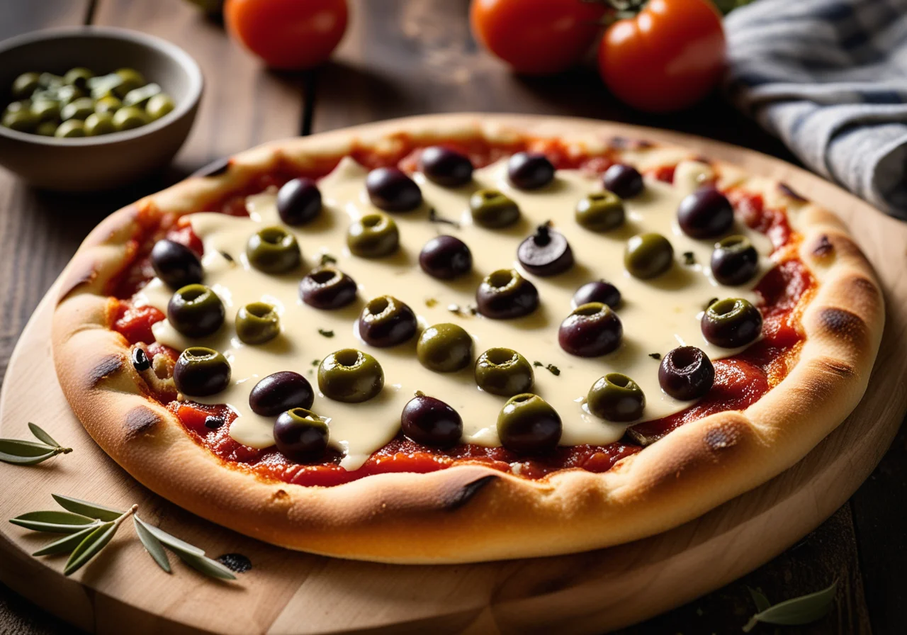 Anchovy and Olive Pizza
