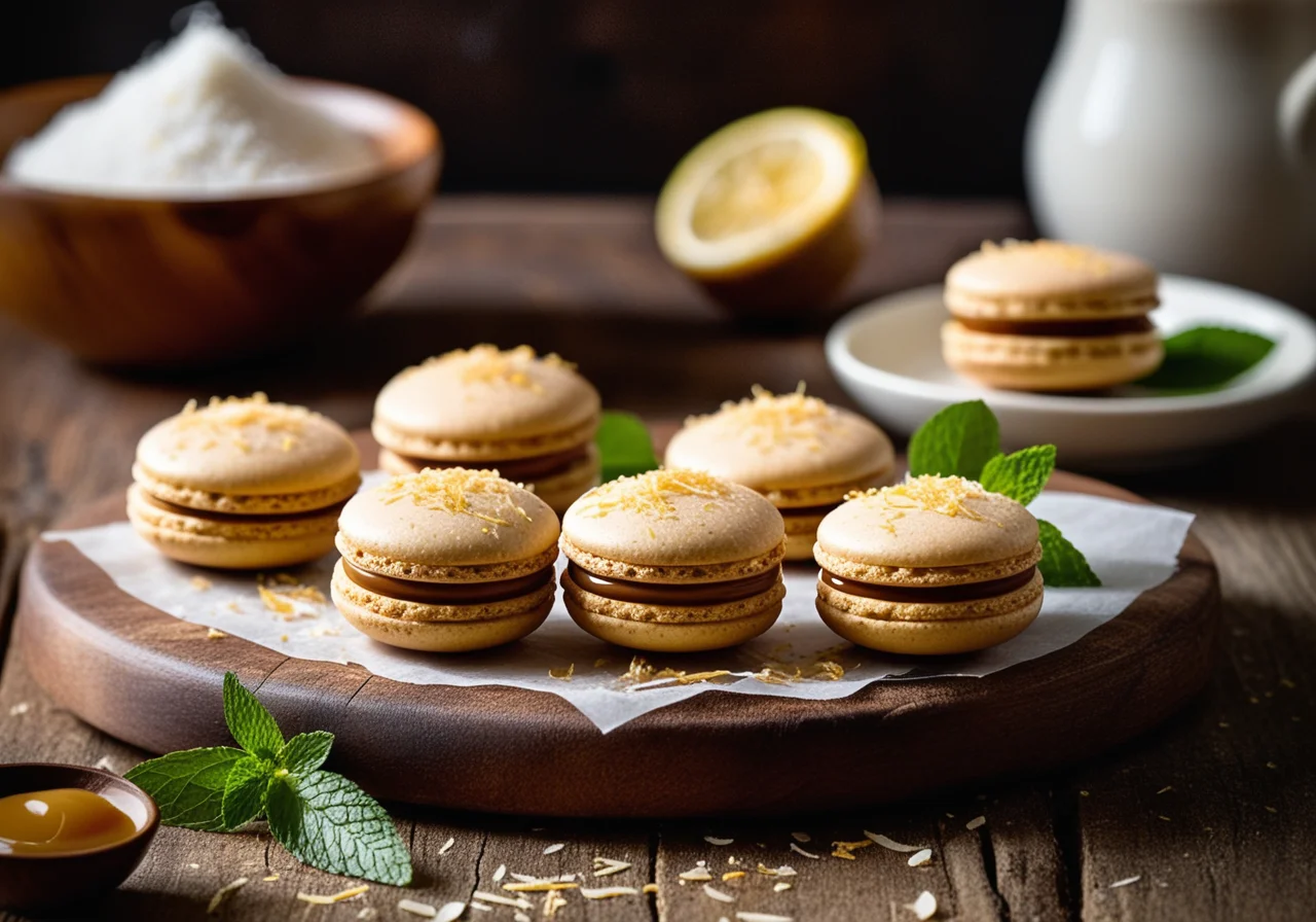 Date-Coconut Macarons