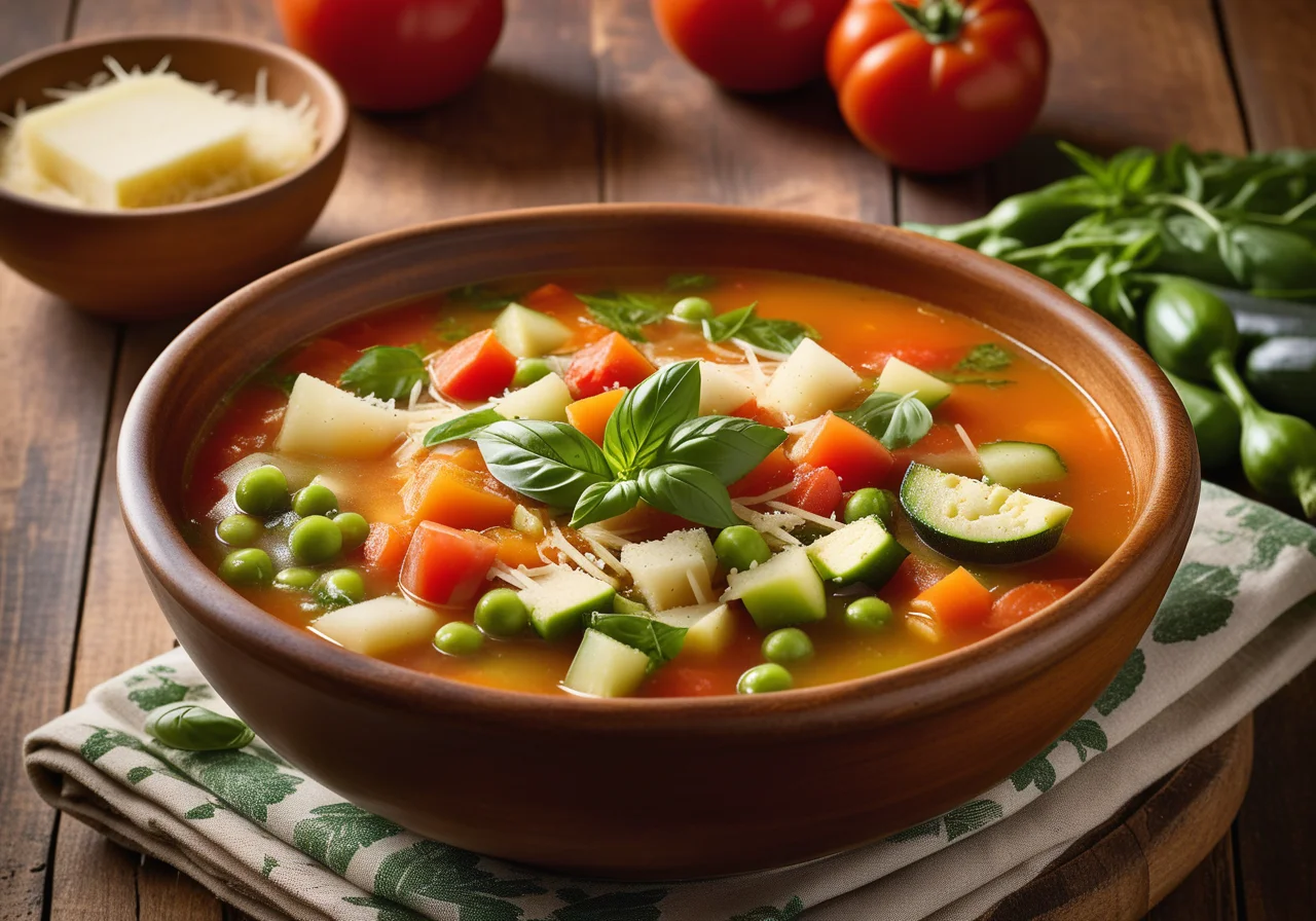 Italian-Style Vegetable Soup with Rice