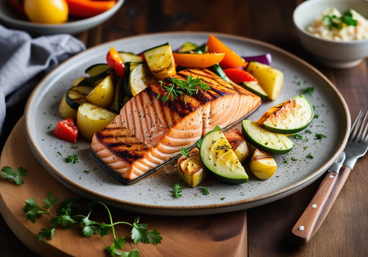 Salmon with Oven Potatoes
