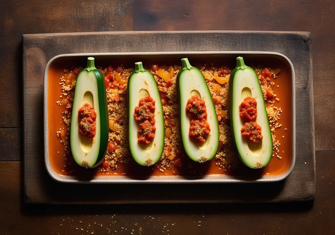 Zucchini with Couscous Filling