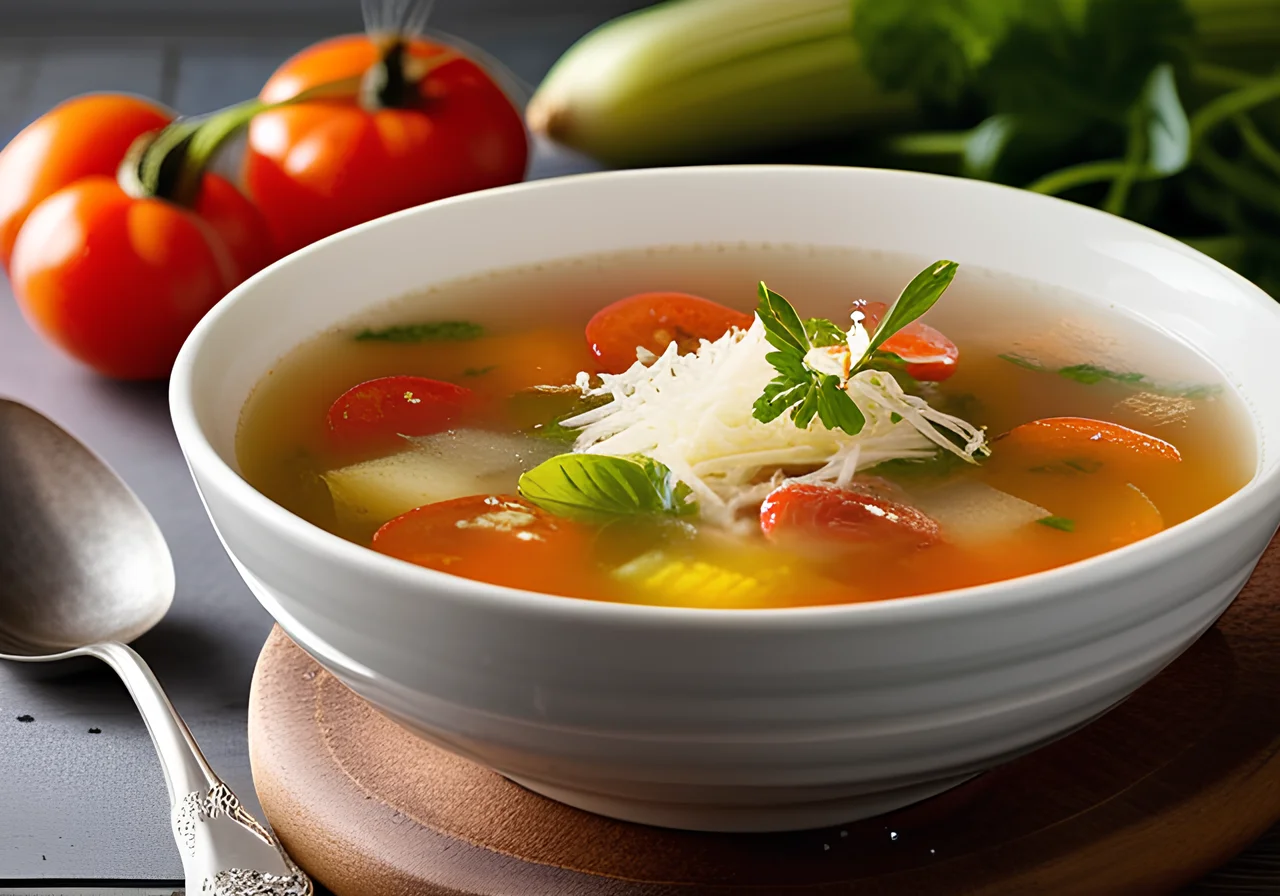 Clear Vegetable Soup with Potatoes