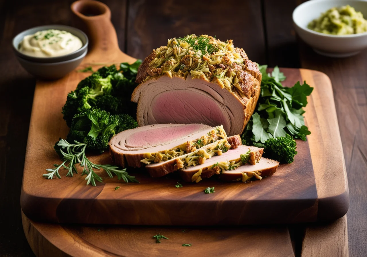 Pork Roast with Herb Filling