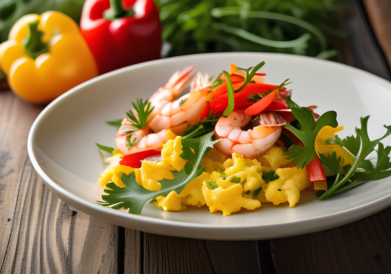 Scrambled Eggs with Shrimp