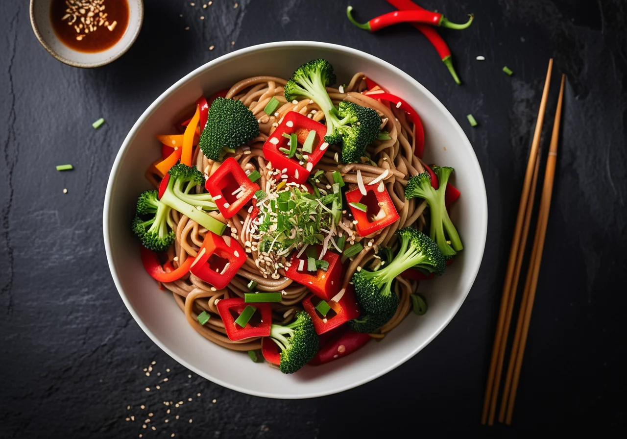Buckwheat Noodle Stir‑Fry