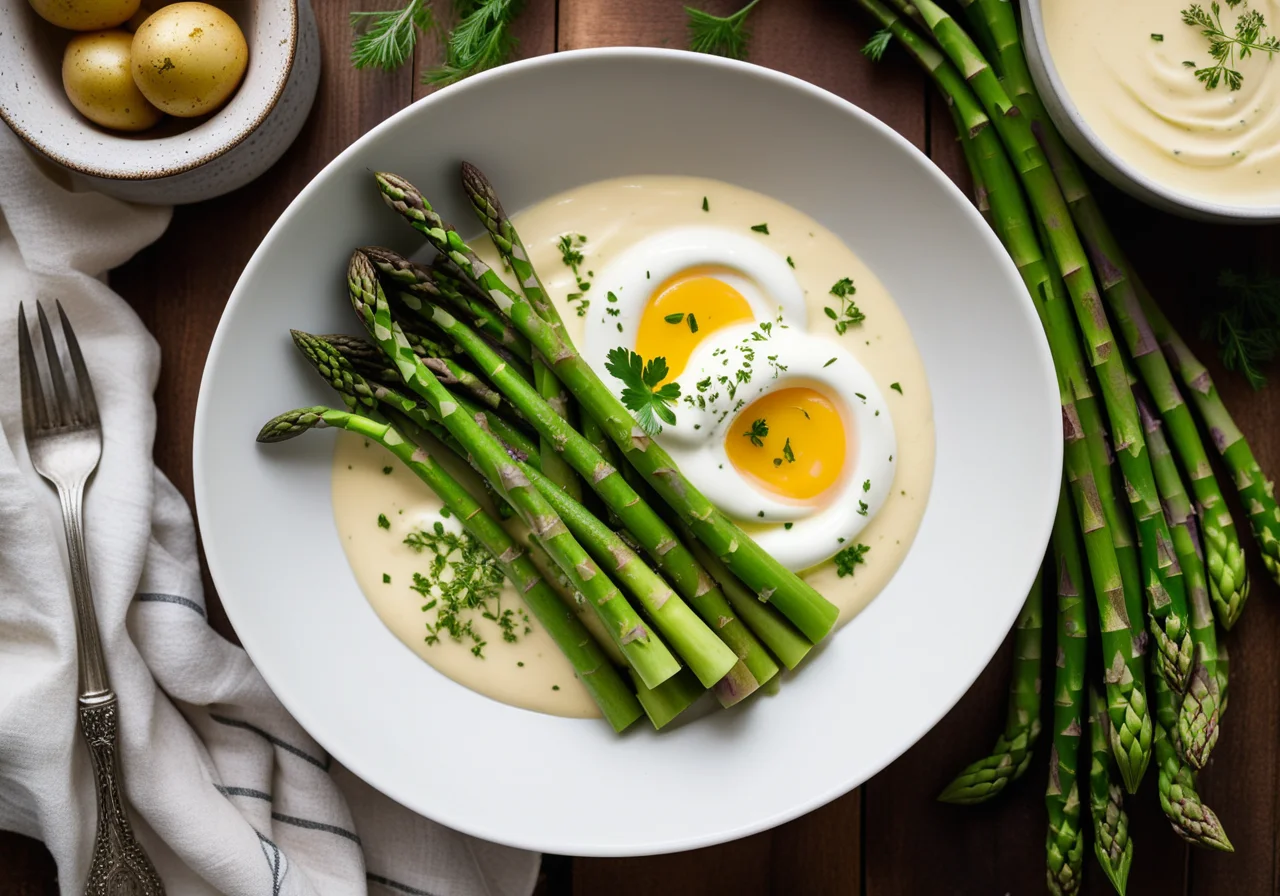 Asparagus with Chervil Cream