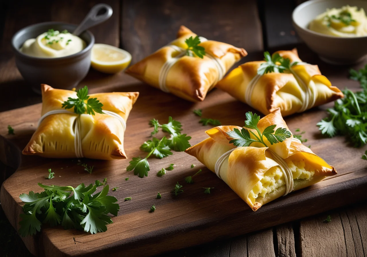 Filo Parcels Filled with Potatoes