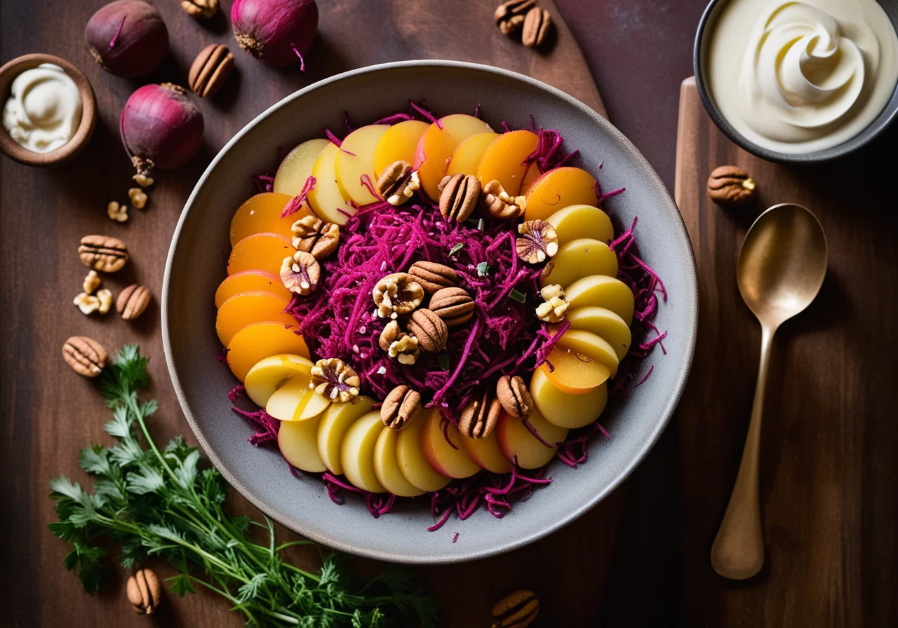 Raw Salad with Red Beet