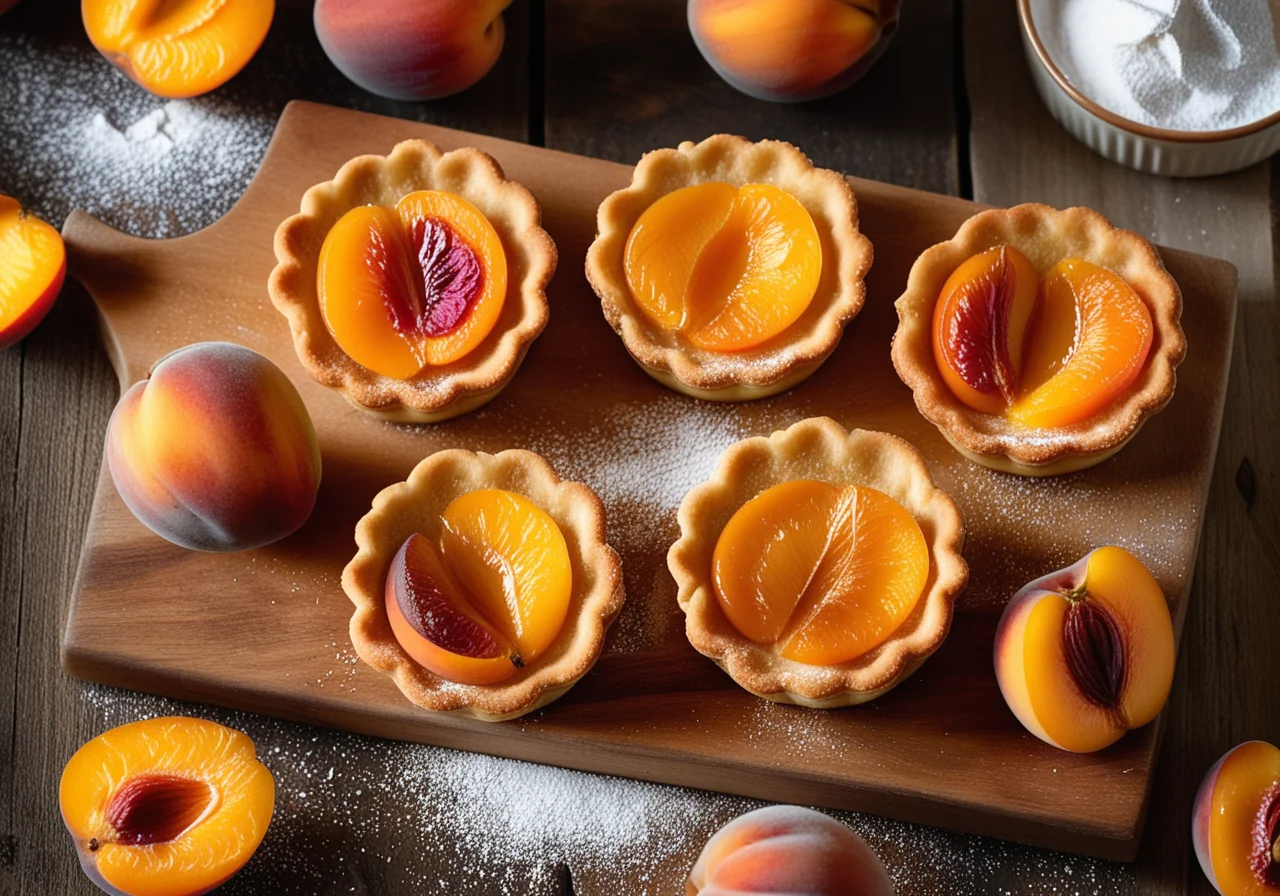 Apricot Vanilla Tartlets from Puff Pastry