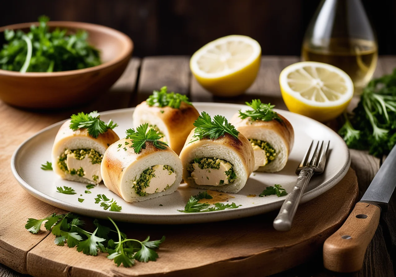 Herb‑Stuffed Swordfish Rolls