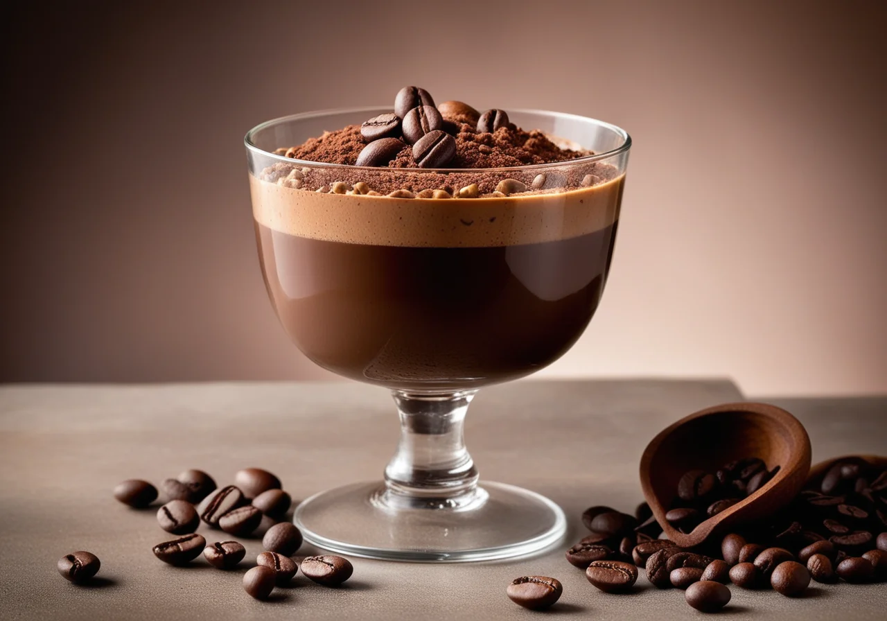 Chocolate Cream with Coffee Beans