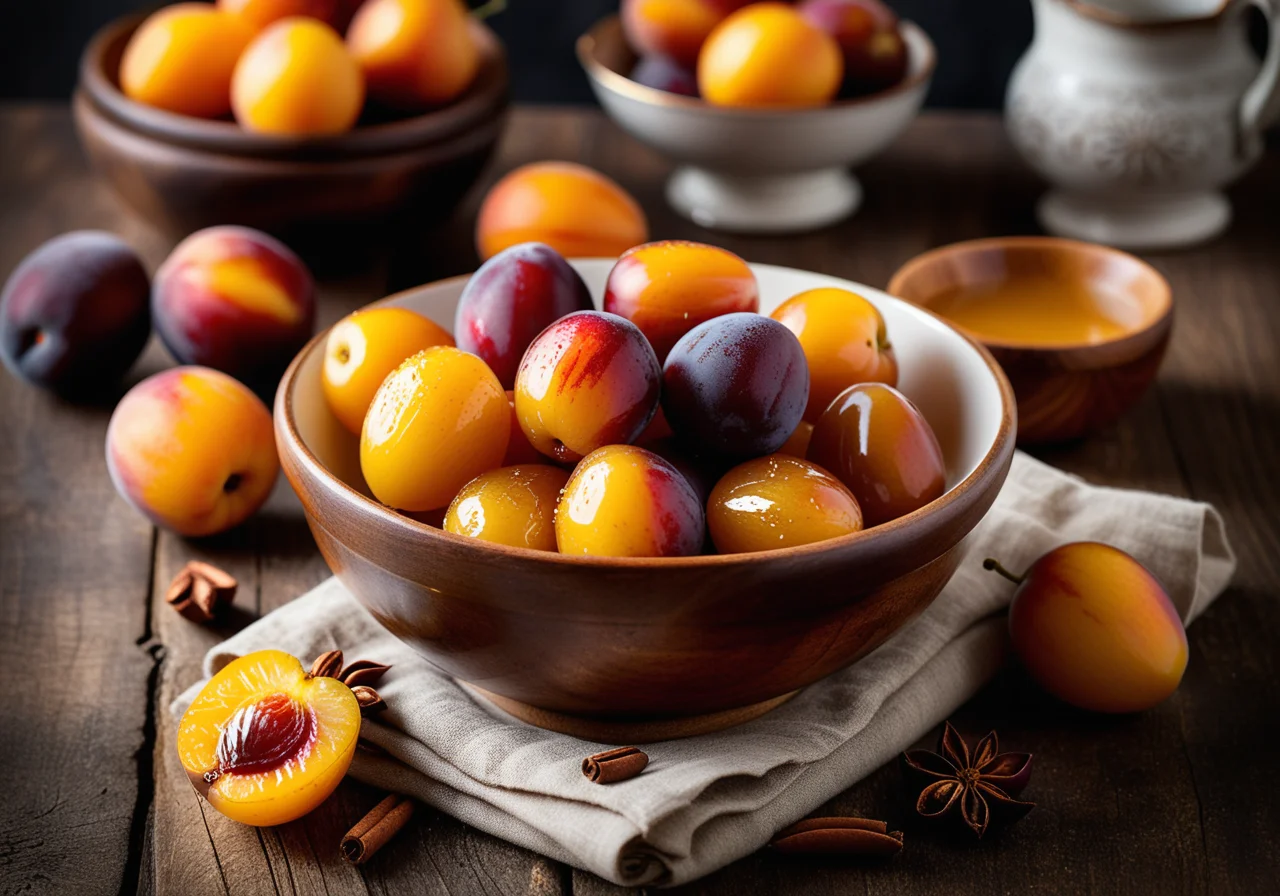 Baked Mirabelle Plums with Spices and Honey