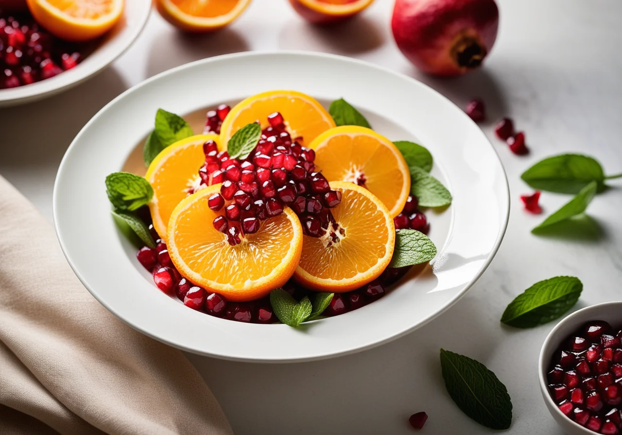 Orange Salad with Pomegranate Seeds