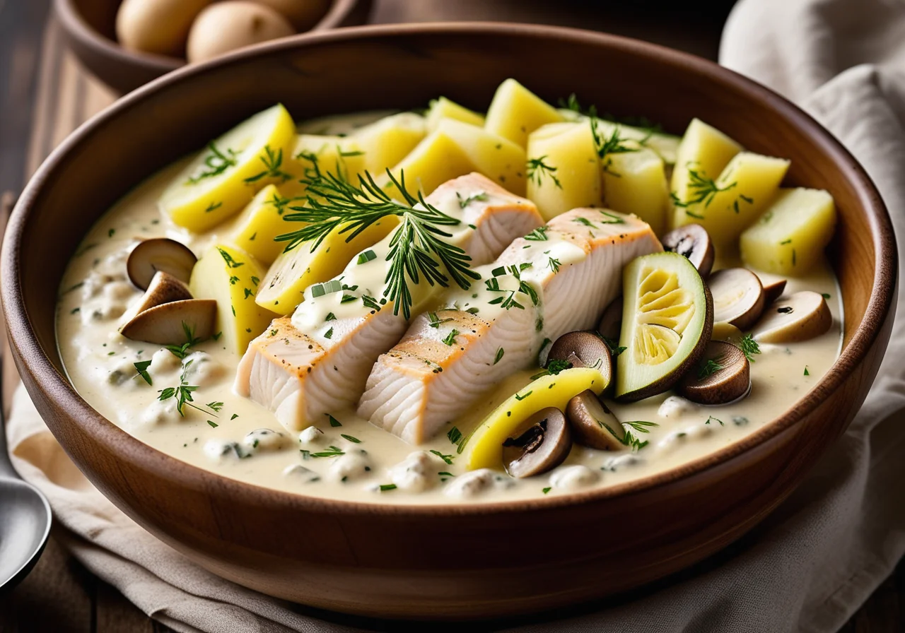 Fish Fricassee with Dill and Potatoes