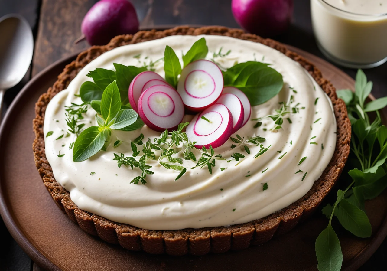 Potato Quark Spread on Pumpernickel